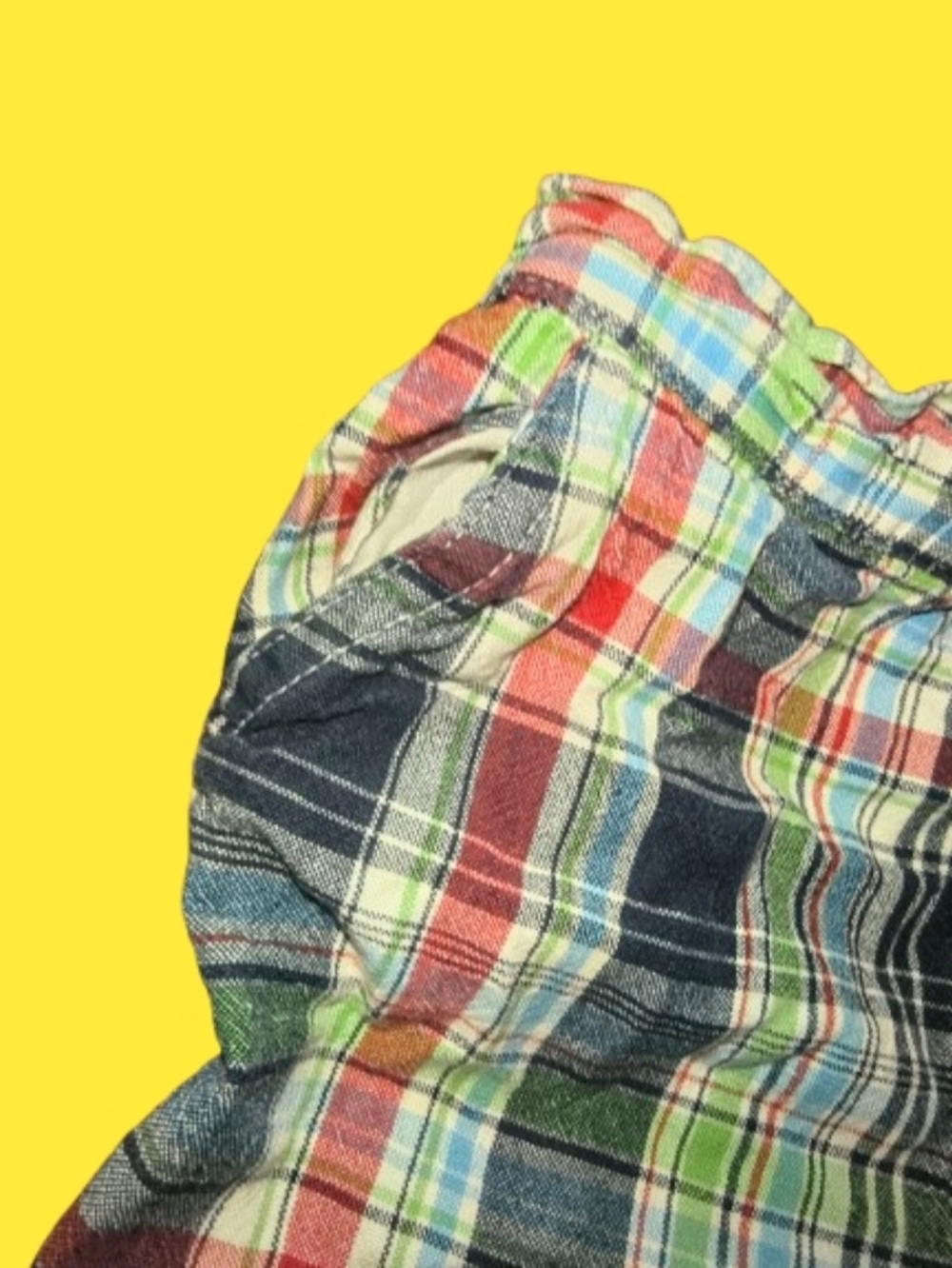 greendog Plaid Cotton Shorts in Navy, Red & Green - Picture 3 of 6